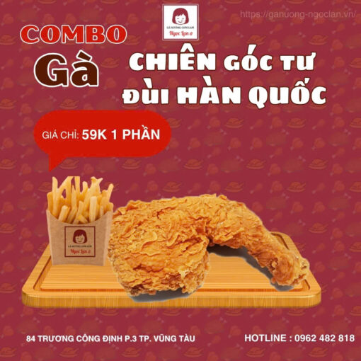 Combo Gà Chiên Góc Tư Đùi Hàn Quốc: Hương Vị Đậm Đà Từ Gà Thả Vườn