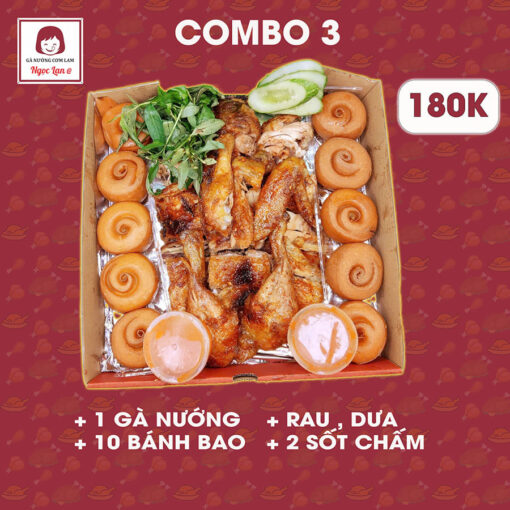 Combo gà nướng cơm lam 3