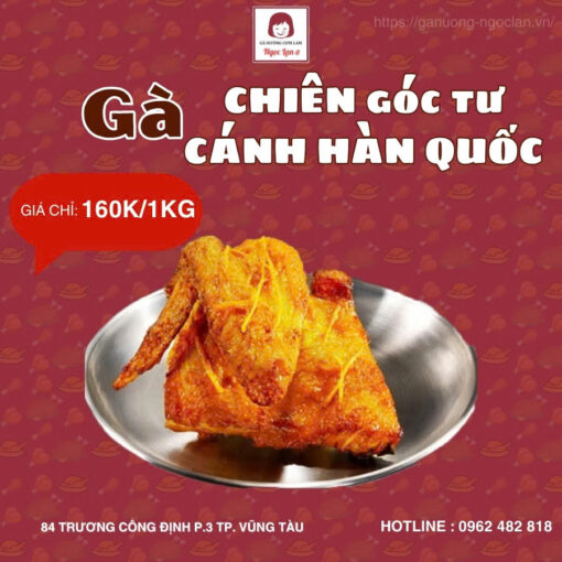 Gà chiên goc tư cánh Hàn Quốc: 1 ẩm thực xứ Hàn ở Việt Nam